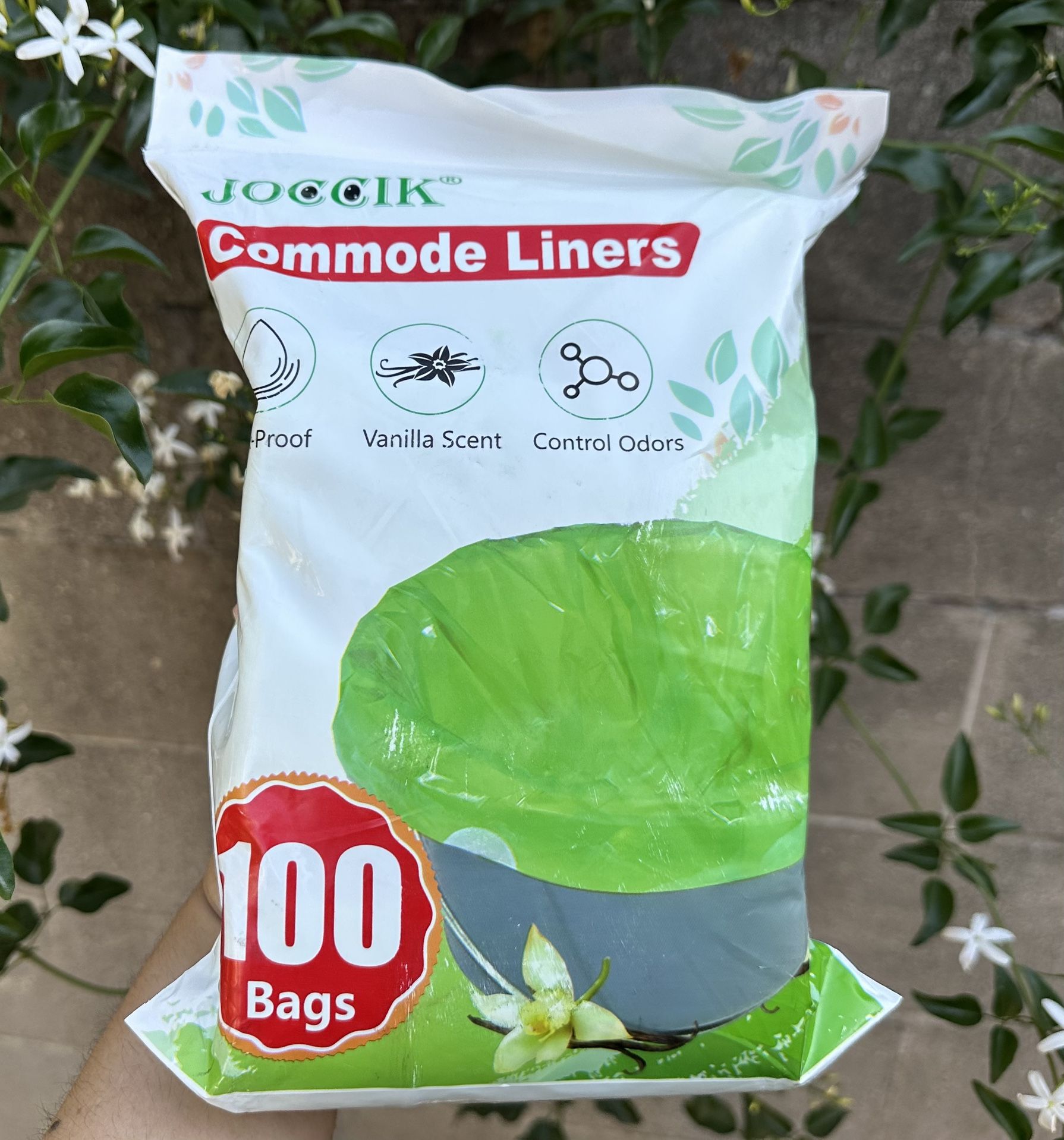 Commode Liners Vanilla Scented (100 Bags)