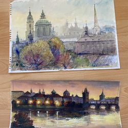 Oil And Water Color Paintings Of Czech Republic Prague