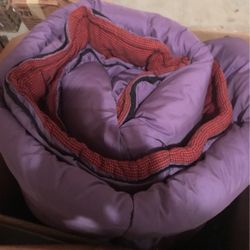 Sleeping Bag, Awesome Soft Purple with red/black small plaid flannel inside. Beautiful! $20.00