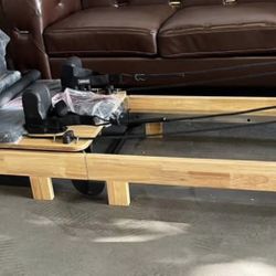 Wooden Foldable Pilates Reformer Machine with Springs, Pilates Machines for Home Use and Studio, Pilates Equipment with Sitting Box, Jump Board and Ac