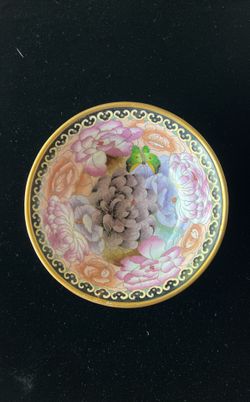 Chinese Cloisonné Decorative Bowl with Stand