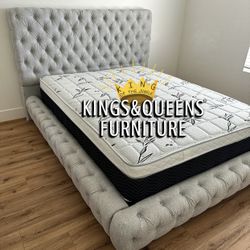 New Queen Bed Frame With Mattress 