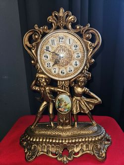 Vintage Mod Dep Cherub Clock