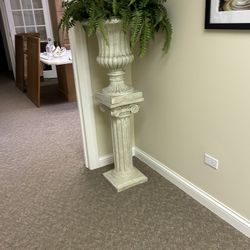 Greek Column  And Vase X2