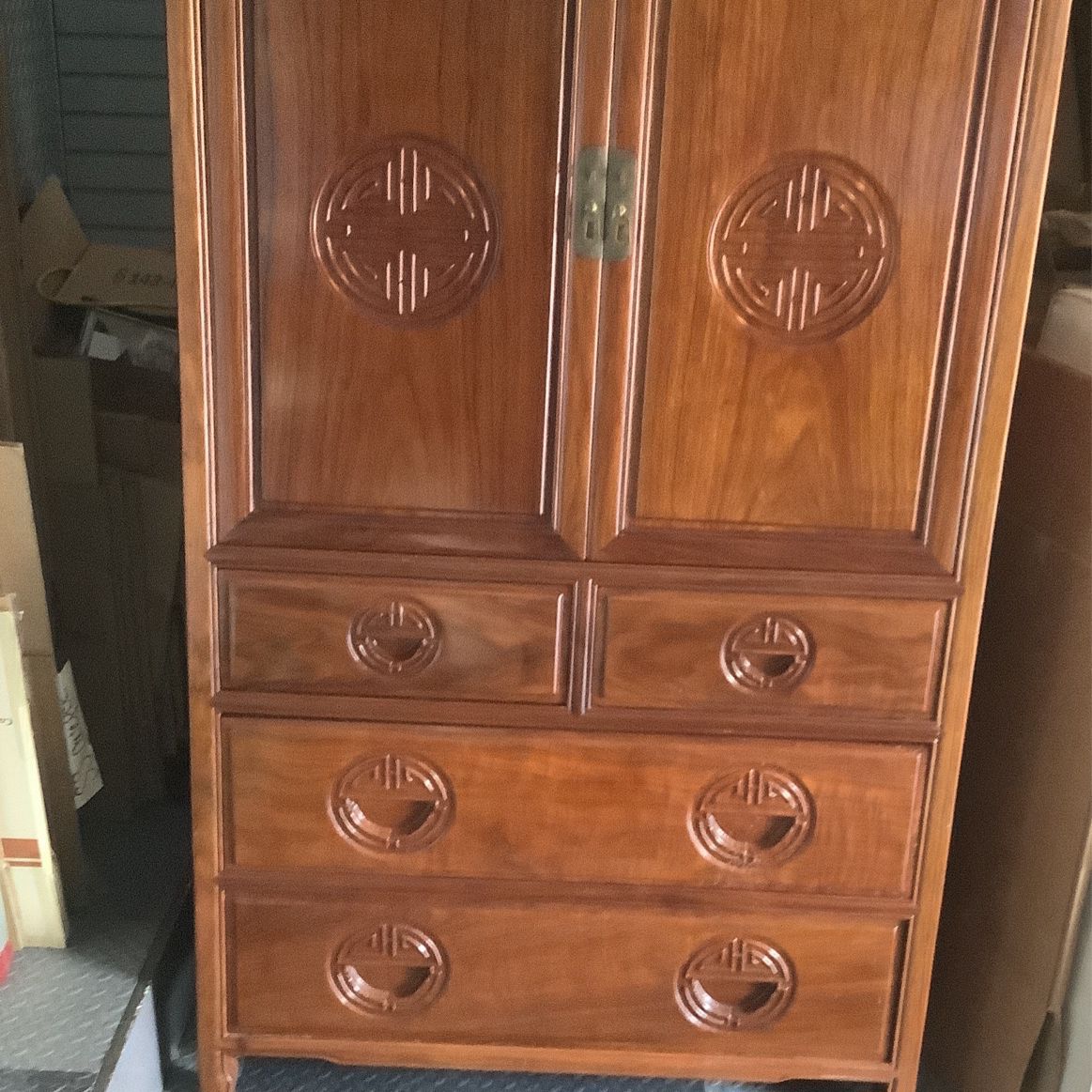 Oriental Dresser,mahogany Wood