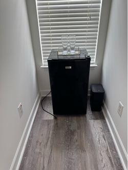 Small black fridge