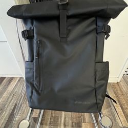 Stubble & Co The Roll Top Backpack Black