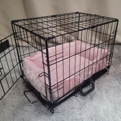 New In Box 18" Small Dog Crate Cat Cage With Tray. Portable Pet Kennel Jaula De Mascota 4th Of July Pet Anxiety Cage