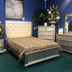 Bedroom Set Queen or King Bed Dresser Nightstand Mirror Chest Options  Celandine