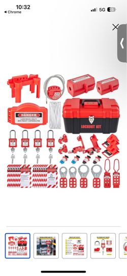 VEVOR 42 PCS Lockout Tagout Kits, Electrical Safety Loto Kit Includes Padlocks, 5 Kinds of Lockouts, Hasps, Tags & Ties, Box, Lockout Safety Tools for