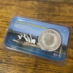 2001 Australian Kookaburra 1 oz .999 Pure Silver Coin