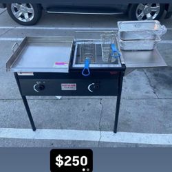 Estufa De Gas Propano Nuevo Con Mangera I Plancha Nueva Para Taco, Tortillas, Hot Dogs Ext