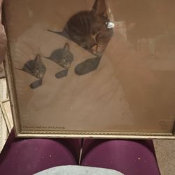 vintage print featuring "Chessie and Her First Family",