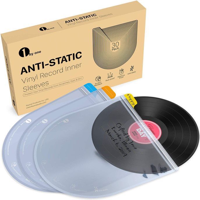 Vinyl Record Inner Sleeves 30 LP 12 Inch Vinyl Record Sleeves Anti-Static & Acid-Free