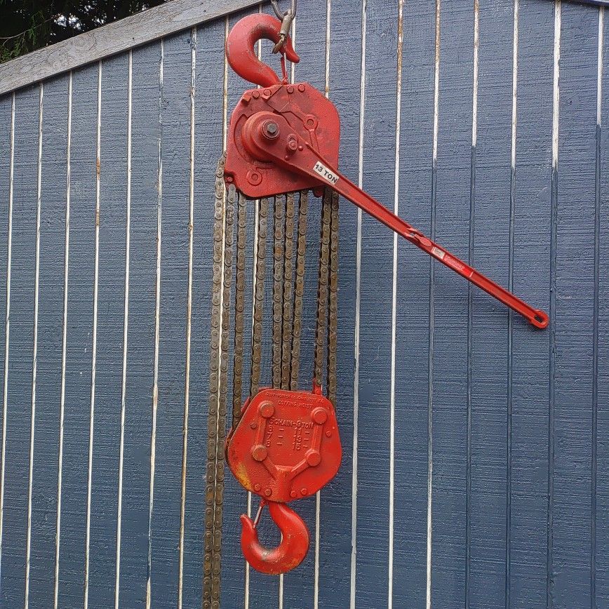 Coffing GSeries 13 Ton Ratcheting Roller Chain Hoist for Sale in Kent