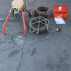 RIDGID /KOLLMANN  KM 1500 SECTIONAL SEWER CLEANING MACHINE. EXCELLENT CLEAN CONDITION. IT INCLUDES WHAT IS IN THE PICTURES. $1800.00 OR BEST OFFER.