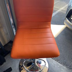 Orange Leather Chairs 