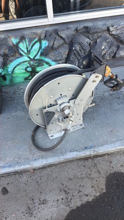 Hannay Reels Industrial Retractable Hose Reel with Hose