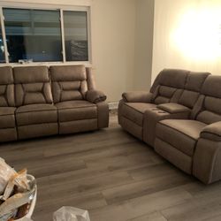 Electric Sofas Recliners USB 2 Pc