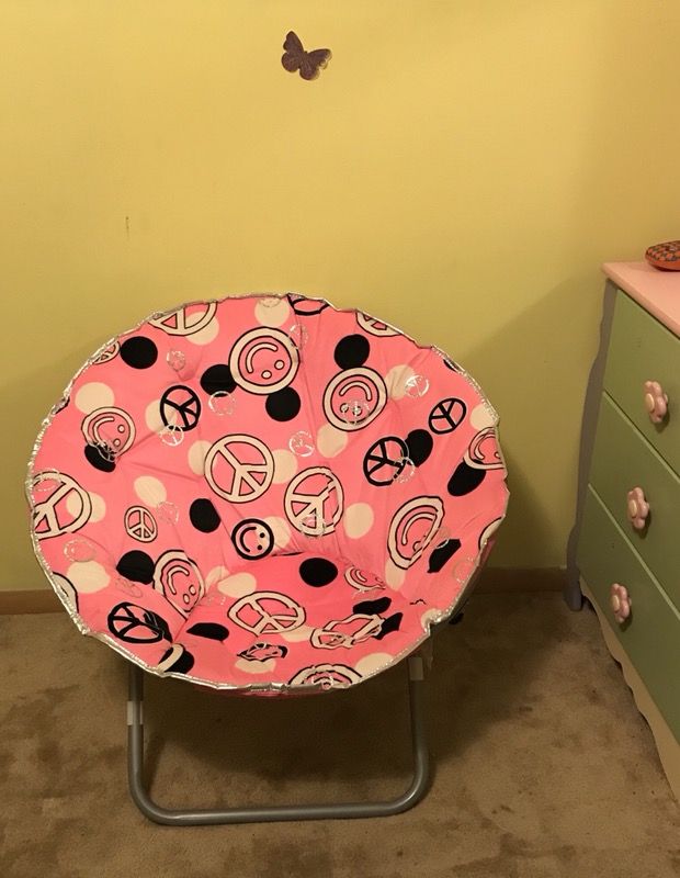 Justice pink saucer chair for Sale in Aurora IL OfferUp