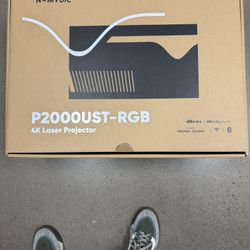 NOMVDIC P2000 Ultra Short Throw 4K Triple Laser Projector, 2500 ANSI Lumen, 50W Speaker, Dolby & DTS Support​, 3D, HDR10+, UST Projector Laser TV for 