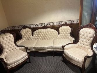 RARE Vintage Victorian Kimball Couch & Chair's Set