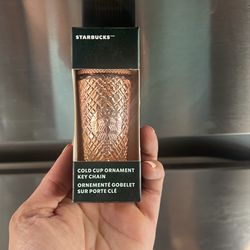 Starbucks Key Chain Rose Gold 