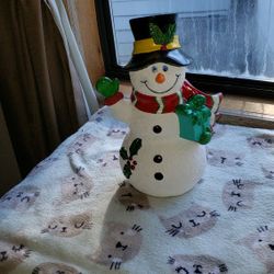 New Snowman With Black Top Hat
