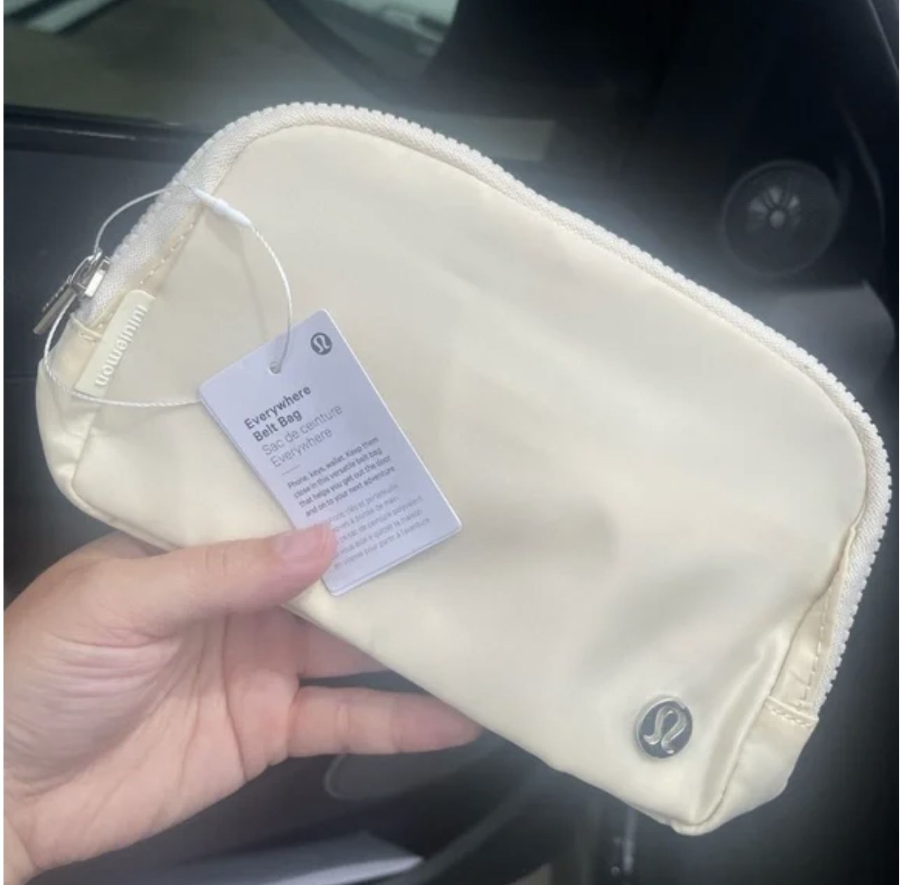 Lululemon CrossBody Fanny Pack for Women, Fashion Waist Packs, Crossbody Bags, Belt Bag with Adjustable Strap Classic Nylon Unisex Gift (White
