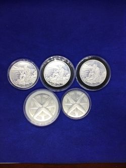 5x 1oz Prospector silver rounds