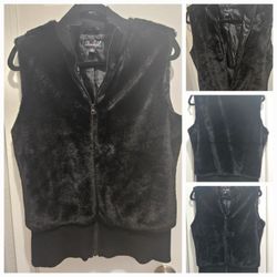 FAUX FUR VEST ...LIKE NEW...NEVER WORN