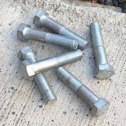 Large Bolts used as sign weights X6