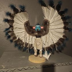 Native American Eagle Dancer Kachina doll, signed by L. Yazzie