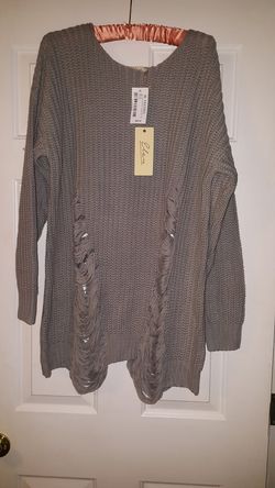 New With Tags Distressed Over sized Sweater