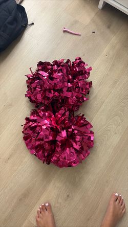Pink Cheer Poms