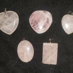 Rose Quartz Pendant Charms  $20 EACH