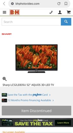 Sharp 52” AQUOS 3D LED TV 📺