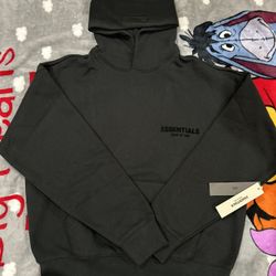 ESSENTIALS BLACK HOODIES 