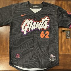 Logan Webb San Francisco Giants Black 2025 City Connect Jersey Adult Large NWT