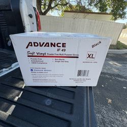 Case, Advance Soft Vinyl XL Black Multi Purpose Gloves 