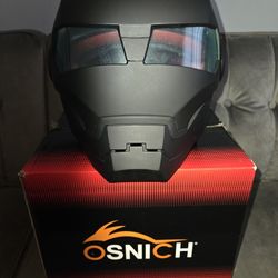 Ironman Retro Black Motorcycle helmet 