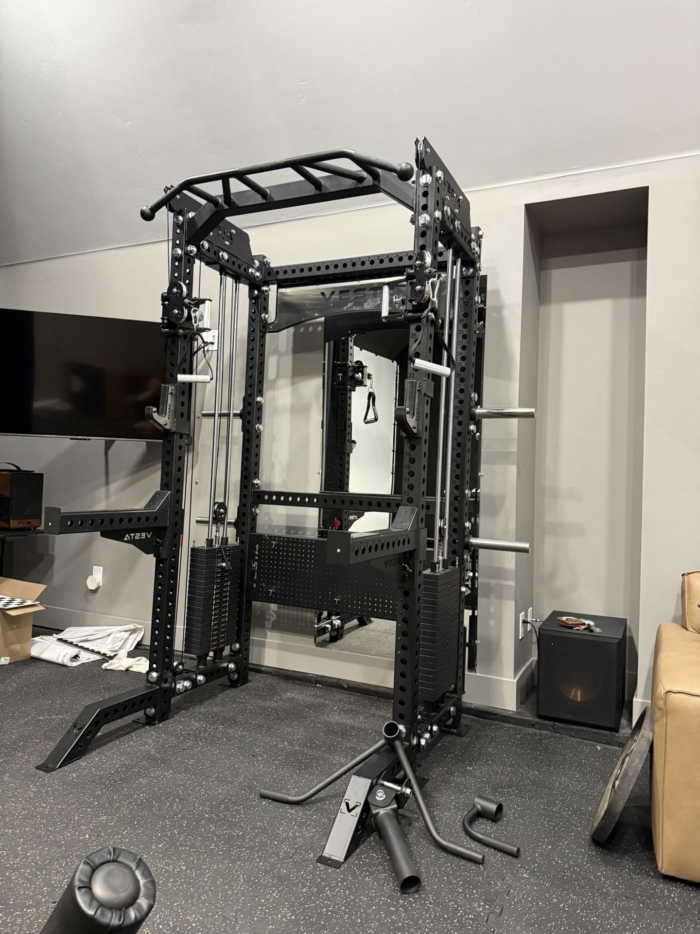 Vesta Fitness PRO SERIES 2-1 Ultimate Half Rack Functional Trainer/Gym Equipment/ Home Gym/ Fitness/ FREE DELIVERY 🚚