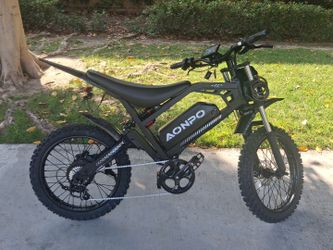 48v 30ah battery electric dirt bike style e bike.