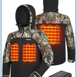 TIDEWE Heated Jackets for Men with Battery Pack, 180G Insulation Work Jackets, Water-resistant Coat  Large