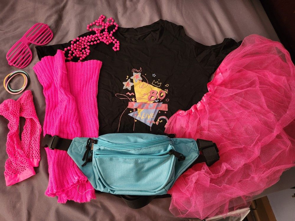 Girls Size Medium 80's Costume