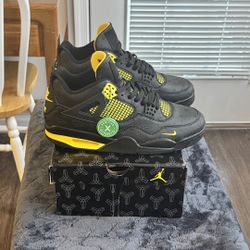 New w/Box! Nigel Sylvester x Kobe Bryant x AJ 4 Thunder Shoes Sneakers – nk0004481