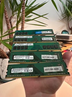 [ BULK LOT OF 5 ] 8GB DDR4 Desktop RAM SAMSUNG, CRUCIAL, MICRON  (5x)