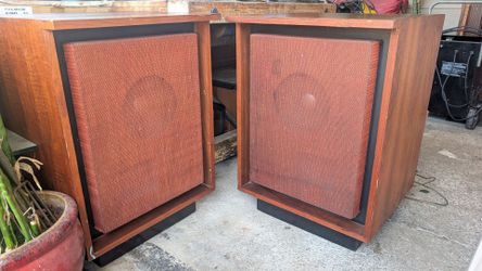 JBL D208 Pair Vintage 8" Full Range Speakers 8 ohm Lansing walnut cabinets 60s 70s retro speaker set