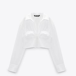 (S) Zara Corset Style Blouse 