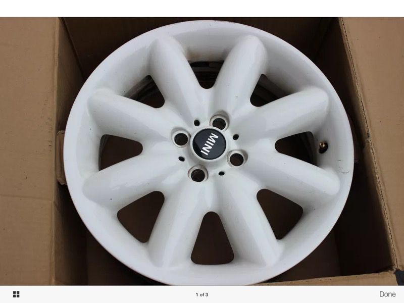 All 4 white wheels- 2002-2006 Mini Cooper S 17” S-Lites